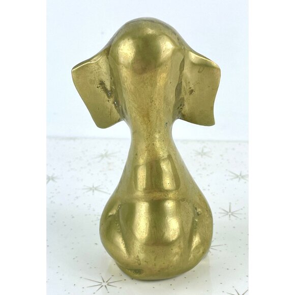 Vintage 80s dog figurine, Hound Puppy, Beagle, Basset, Dachshund, solid brass - Picture 5 of 9